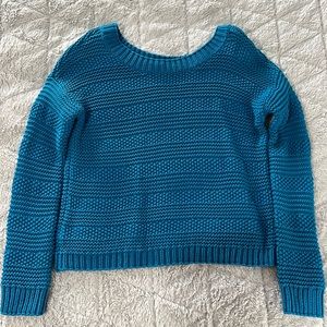 NWOT Textured Loft Sweater, blue, size XS